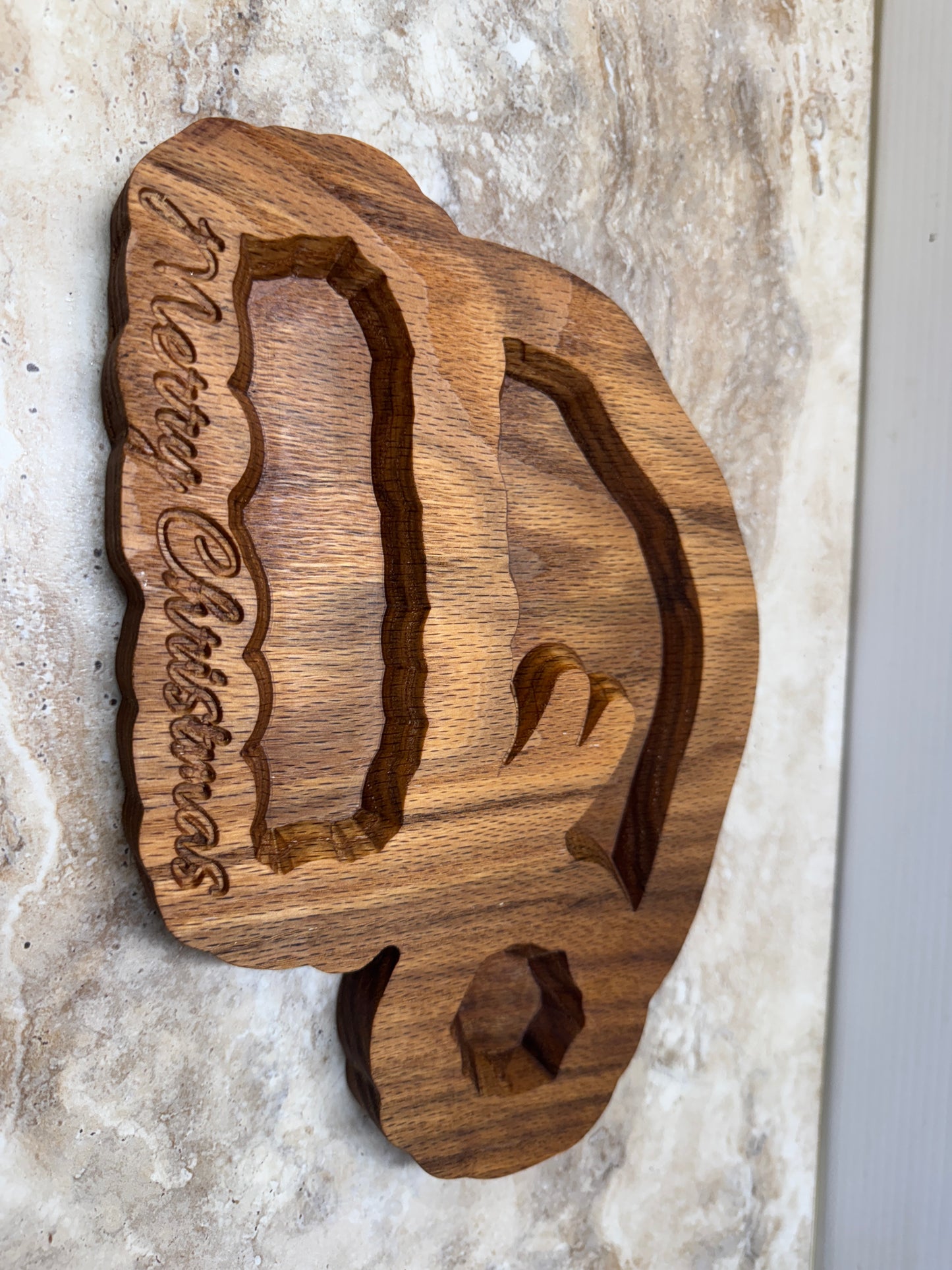 Wooden Santa Hat Tray