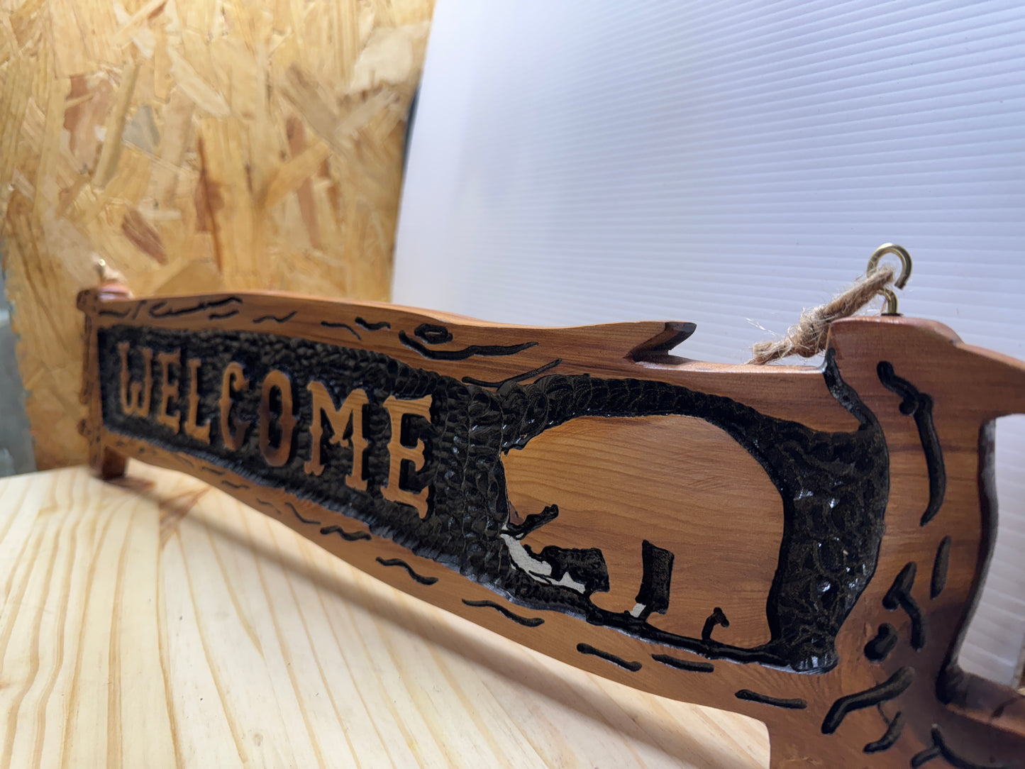 Cedar Welcome sign