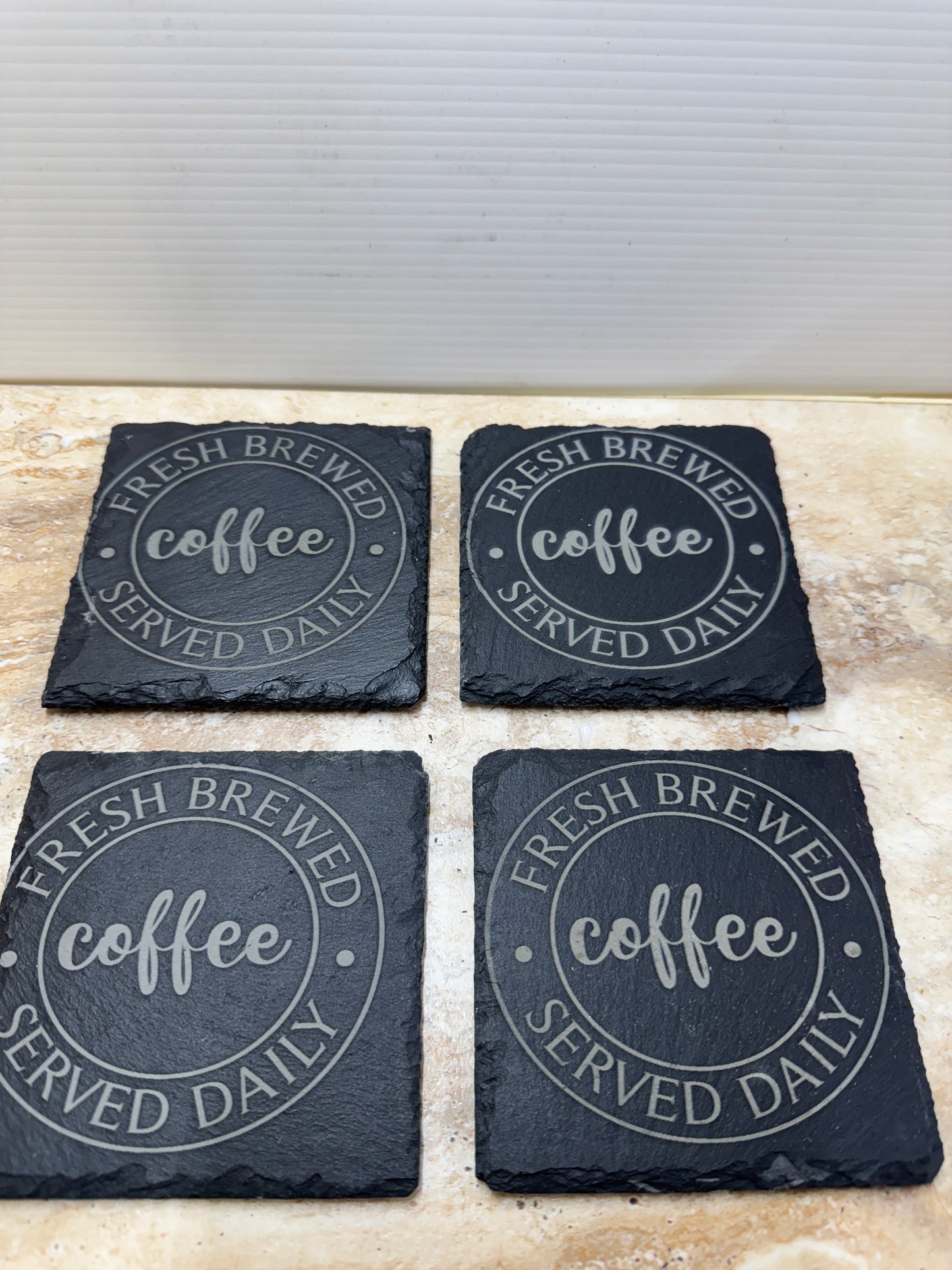 Slate Coasters Set