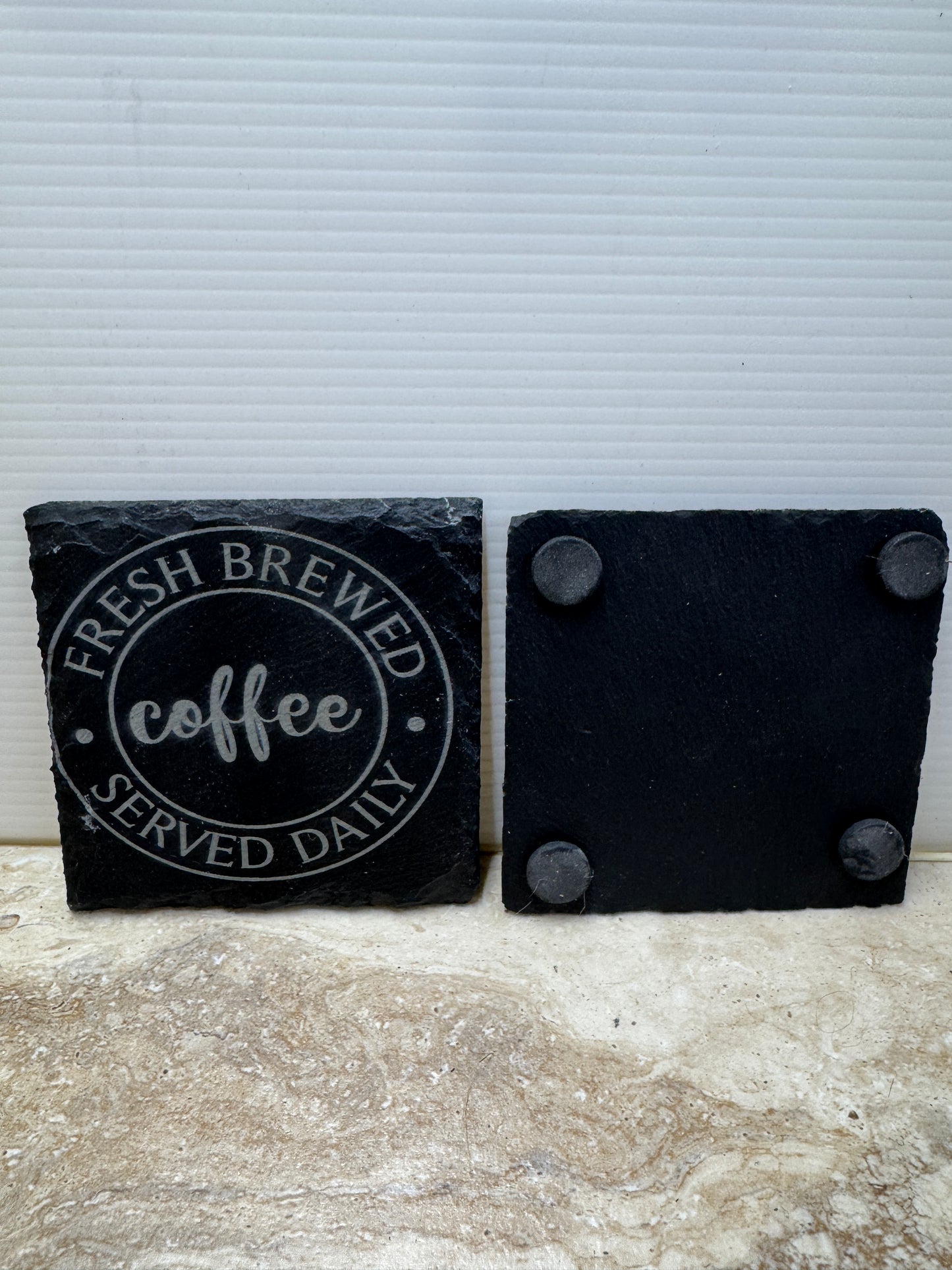 Slate Coasters Set
