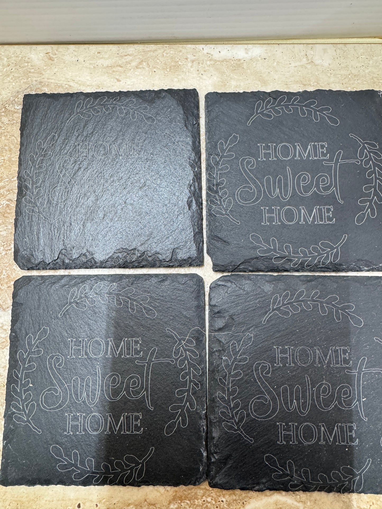 Slate Coaster Set