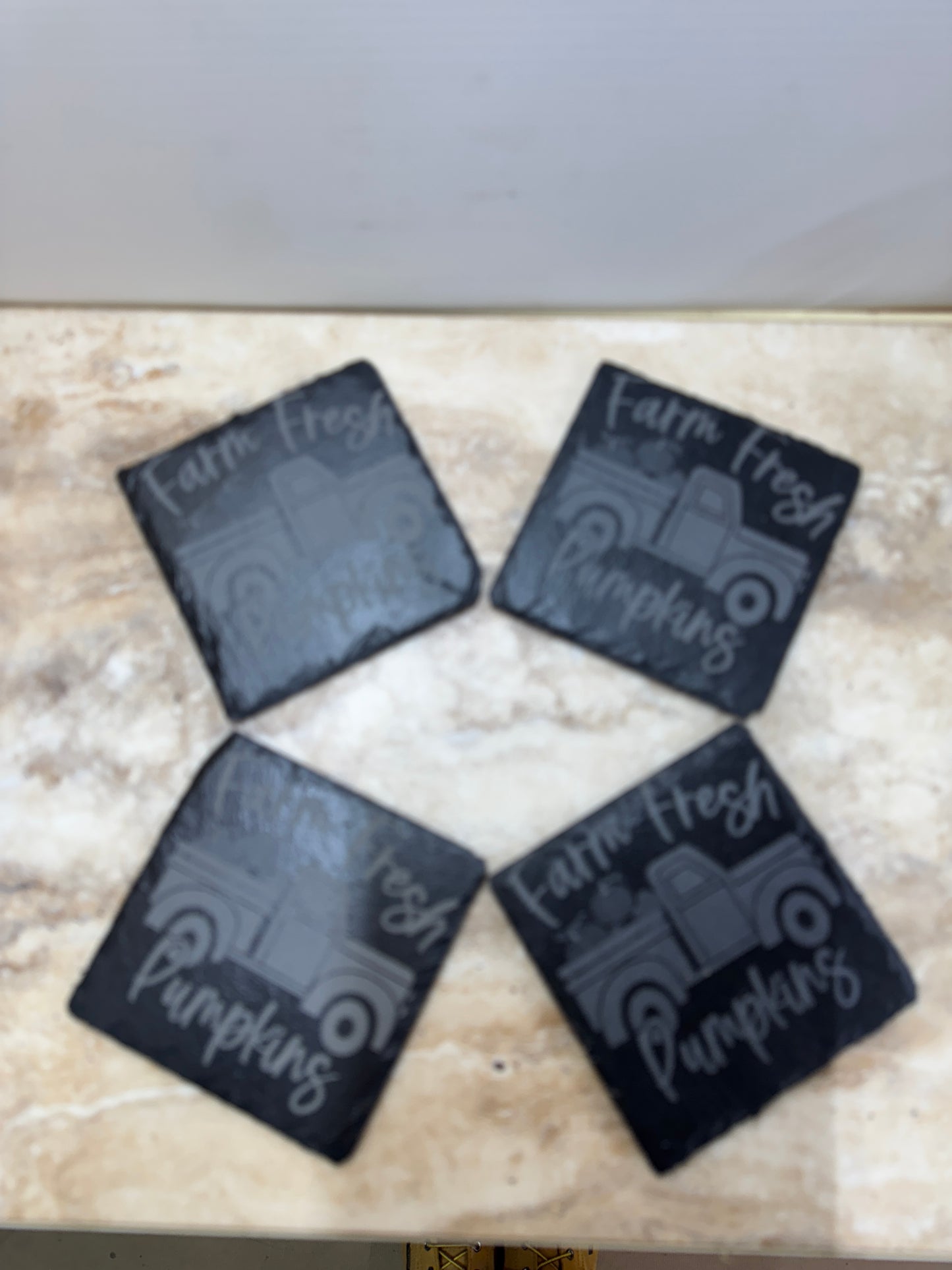 Slate Coaster Set