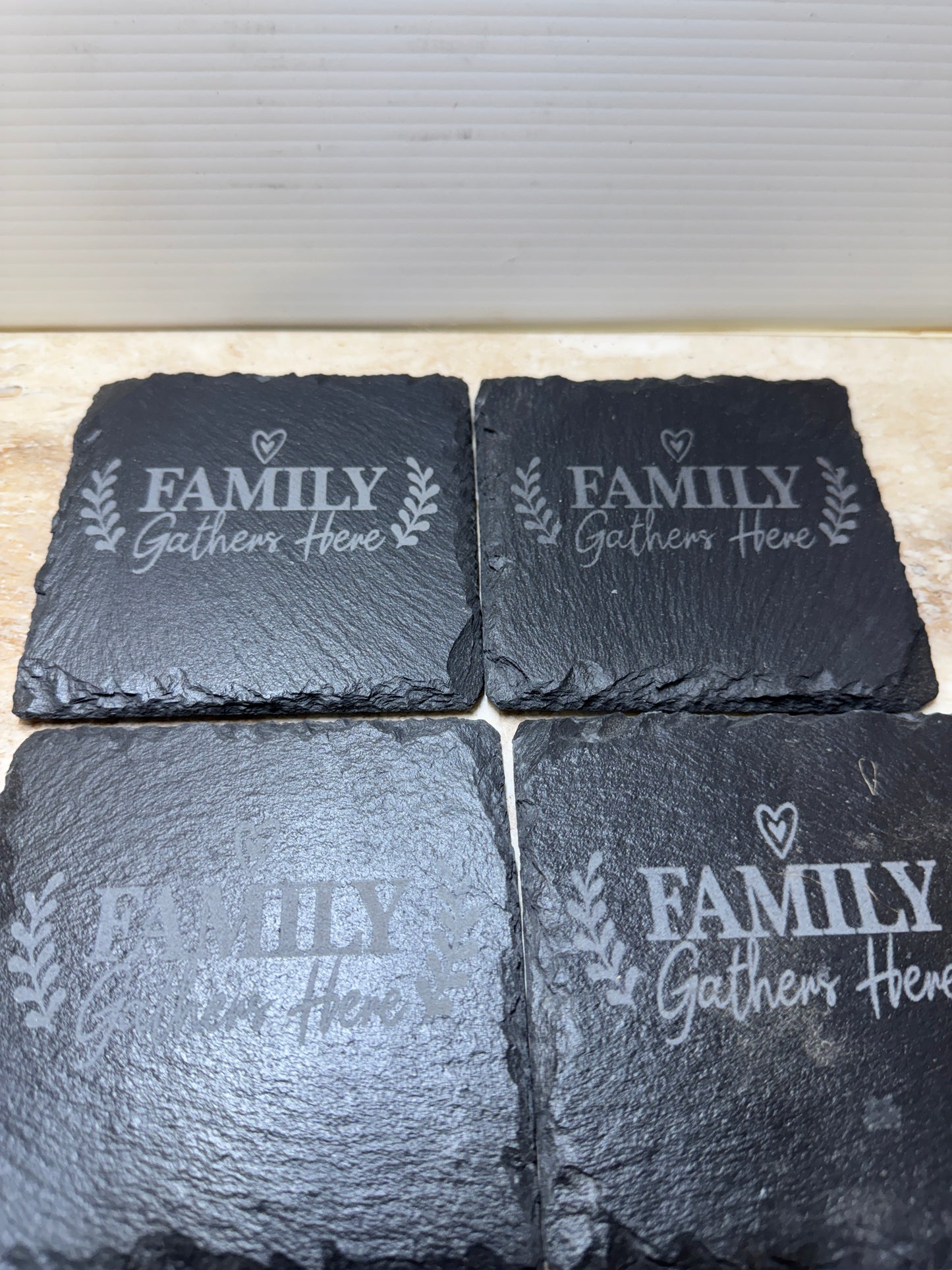 Slate Coaster Set