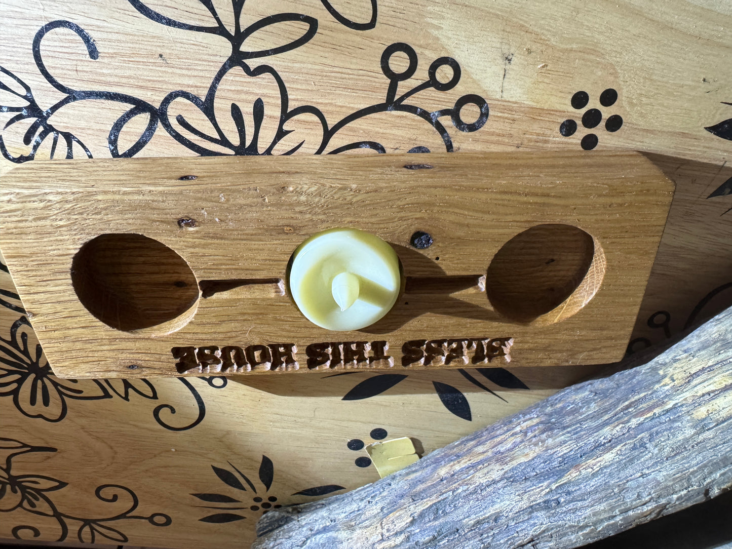 Rustic Oak Tea Light Holder