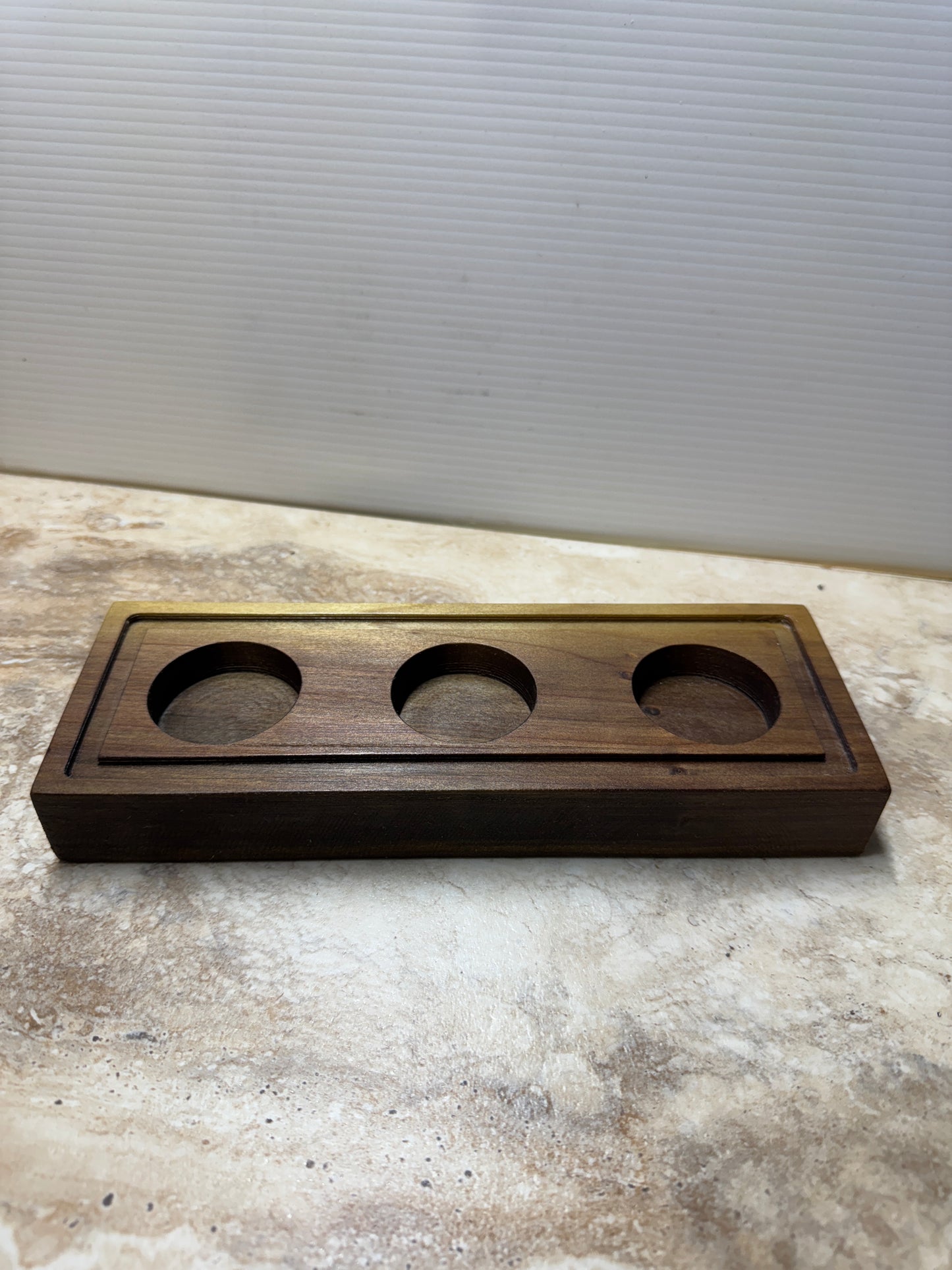 Rustic Poplar Tea Light Holder 1