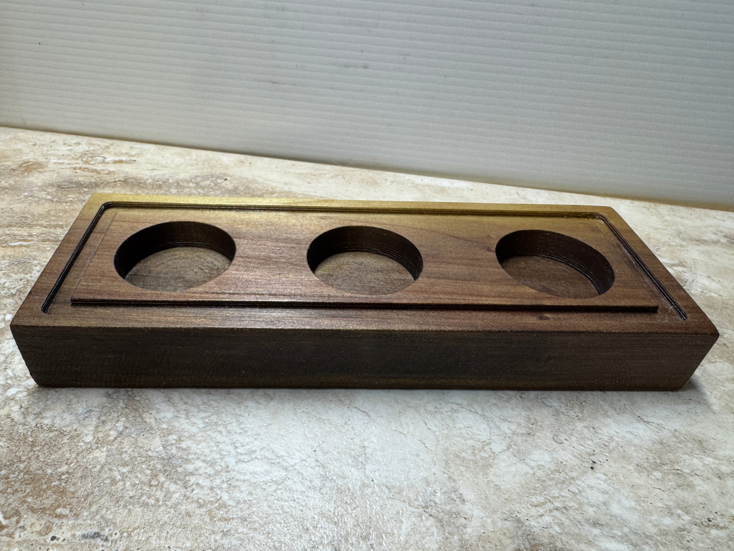 Rustic Poplar Tea Light Holder 1