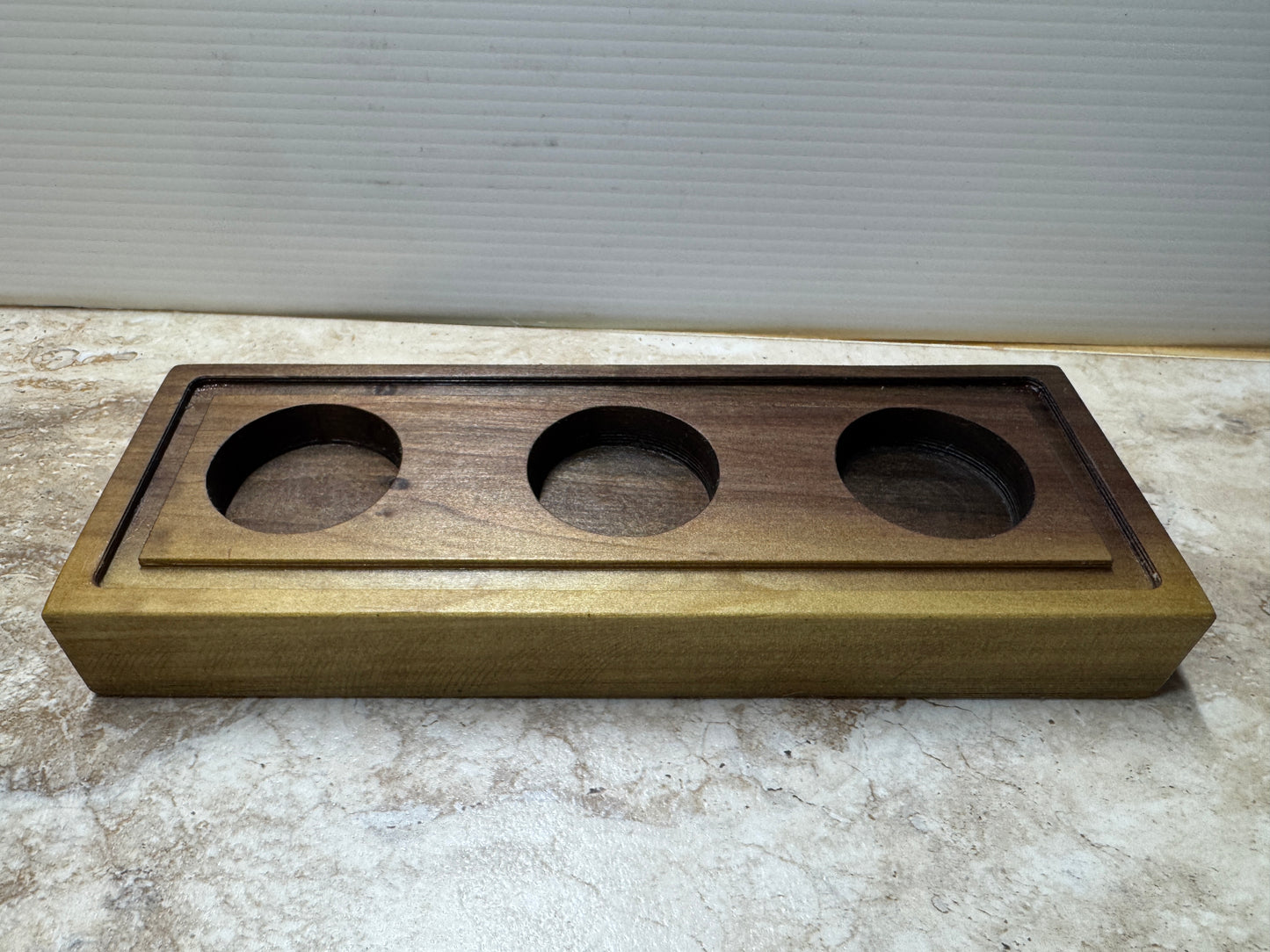 Rustic Poplar Tea Light Holder 1
