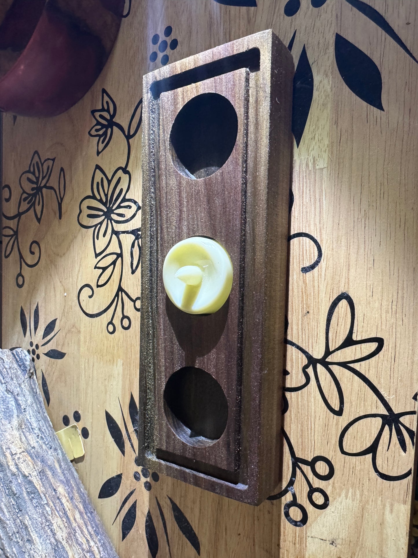 Rustic Poplar Tea Light Holder 2