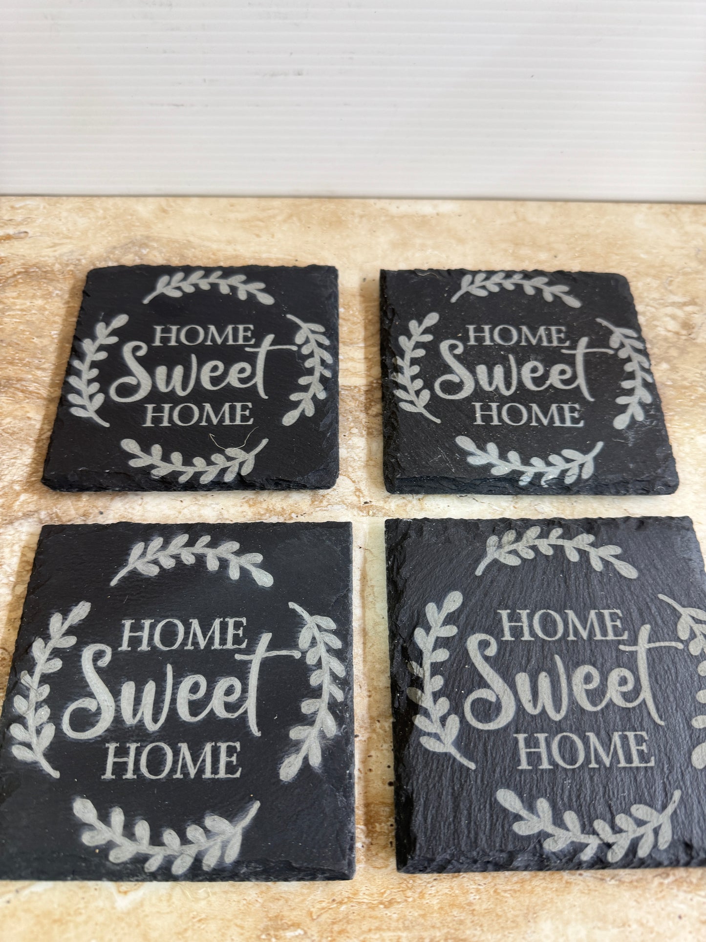 Slate Coaster Set