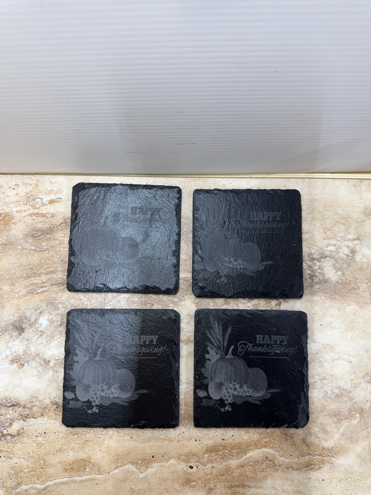 Slate Coaster Set